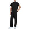 Men's Comfortable And Casual Solid Color Short Sleeved Pants Protective Suit Set
