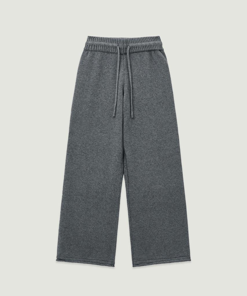 LMOOD WOMEN Pinter Wool Cotton Knit Wide Pants (2 Colors)