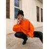 Autumn and Winter Sports Casual Fleece Hooded Sweater Women's Street Style Oversize Loose Long-sleeved Pullover Jacket