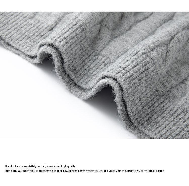 Men's Versatile Trendy 2025 Half-Zip Loose Knit Pullover Sweater