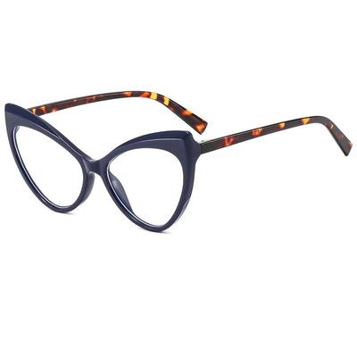 European & American Triangle Cat Eye Anti-Blue Light Glasses - Stylish Prescription-Ready Eyeglass Frames