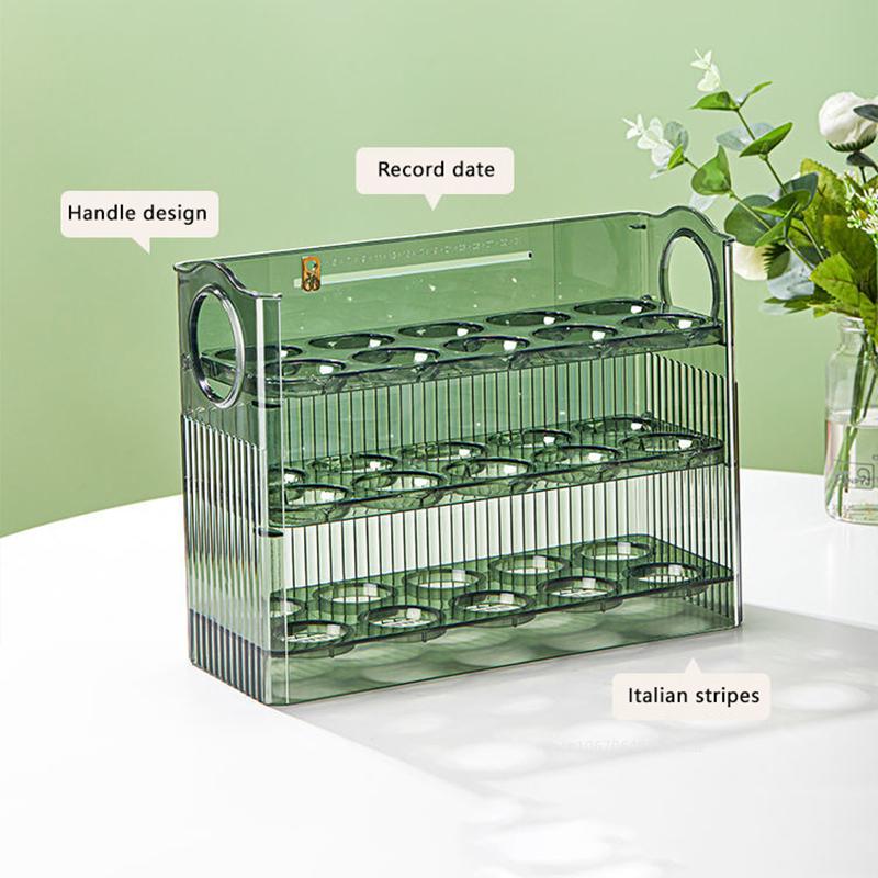 3-слойный большой вместительный держатель для яиц для холодильника складной держатель для яиц на боковой двери холодильника дизайн Flip 30 яиц 1869₽