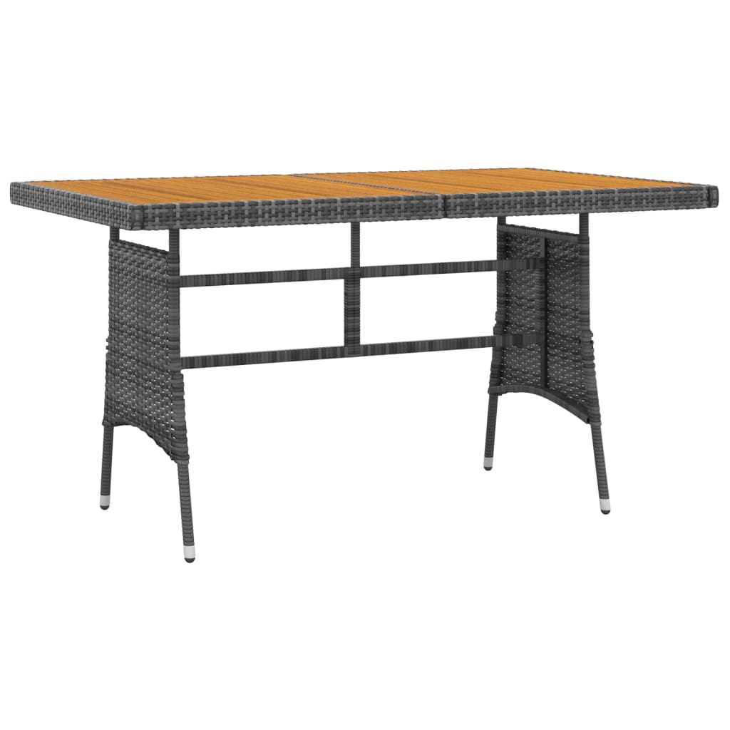7 Piece Garden Dining Set Poly Rattan Grey