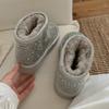 High-quality Girls Shoes  Winter  Style Kids Rhinestone Snow Boots Comfort Anti Slip Girls' Ankle Boots Zapatos