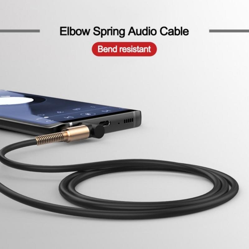 3.5mm Elbow Spring Expansion Sound Adapter 3.5mm To 3.5mm Male Plug Sound Cable Flexible Spring Cable AUXs Line