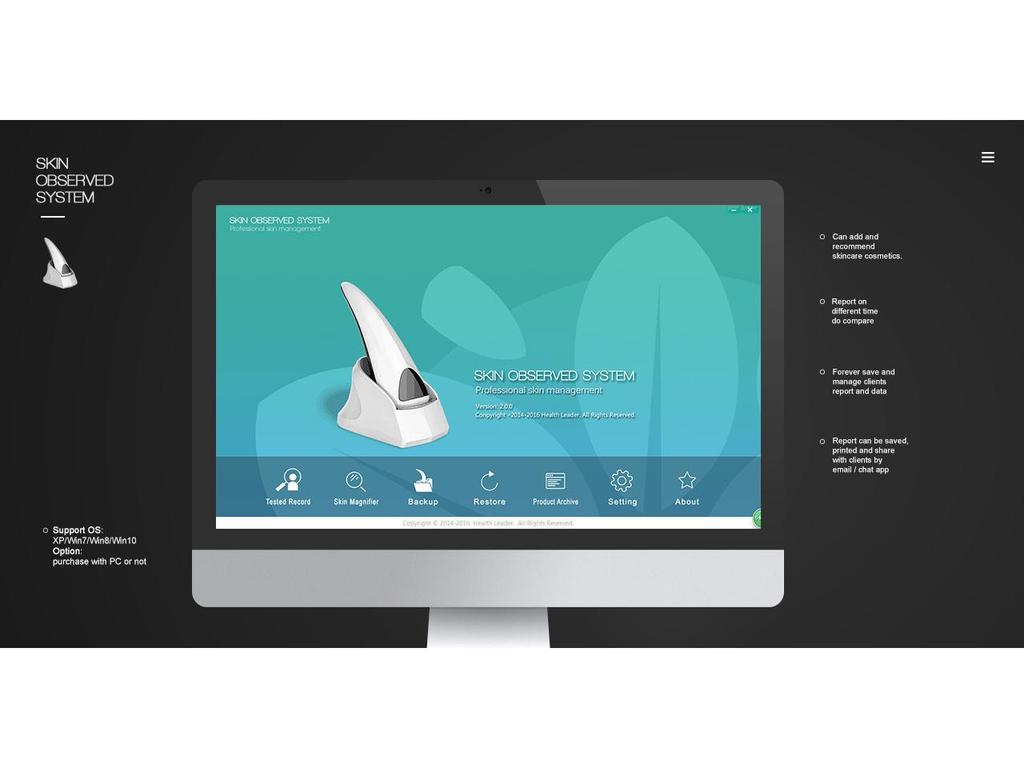 Smart Skin Analyzer: Facial Oil, Moisture, and Pigment Test Instrument