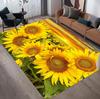 Vibrant Sunflower Design Area Rug for Living Room Rustic Home Decor Carpet Soft Floor Mat Bedroom Dining Room Home Decoration