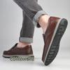 Men Casual Shoes Leather Luxe Loafers Sneakers 2024 New Fashion Platform Comfortable Flat Handmade Retro Loafer Shoes Mens Shoes