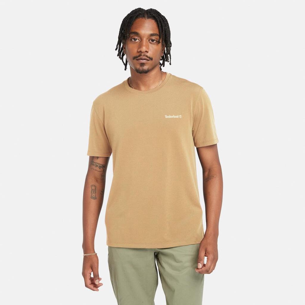 Timberland Men's Light Wheat Boot, Short Sleeve, Polartec® Quick-Dry Breathable Fabric T-Shirt, Size L (TB0A4215EH31)