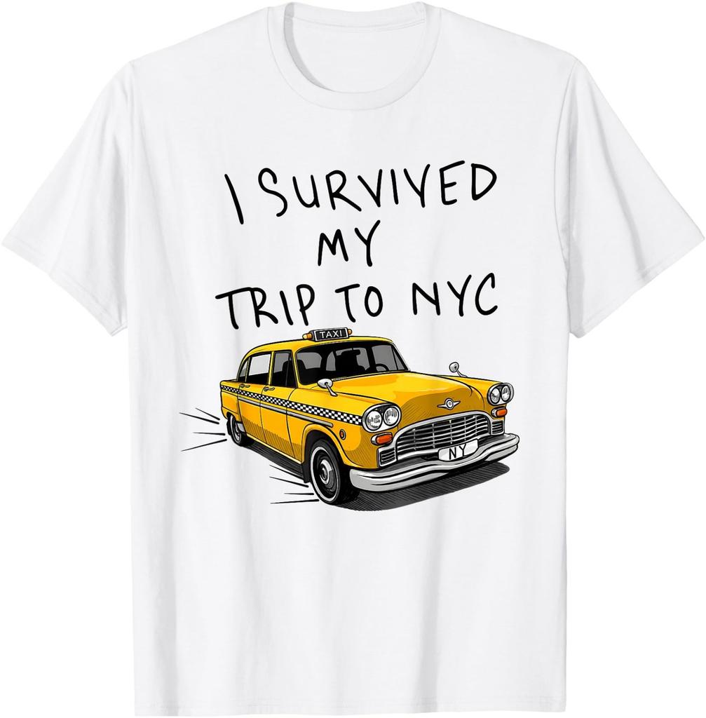Retro I Survived My Trip to New York City Funny Mens Womens T-Shirt