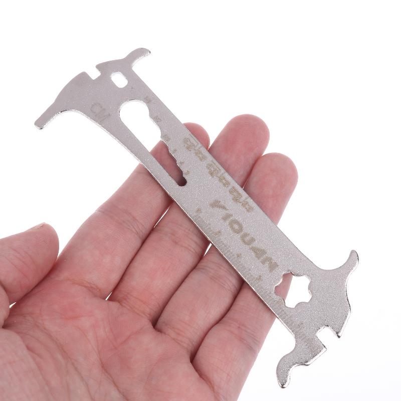 1Pcs Road Bike Bolt Measurement Wear Gauge Tool Portable 6-In-1 Bicycle Chain Gauge New Design Multitool