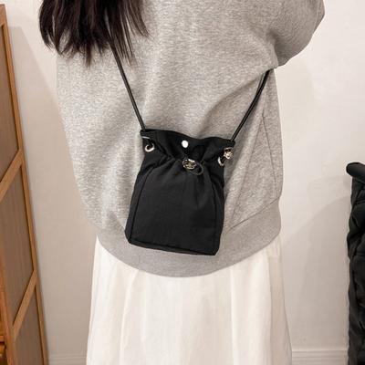 Nylon Crossbody Bag Soft Mini Phone Wallet Multifunctional Square Shoulder Bag Canvas Purse