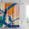 Elegant Egret Shower Curtain-simple Bird Silhouette Decoration, Waterproof Nature Inspired Bathroom Decoration,