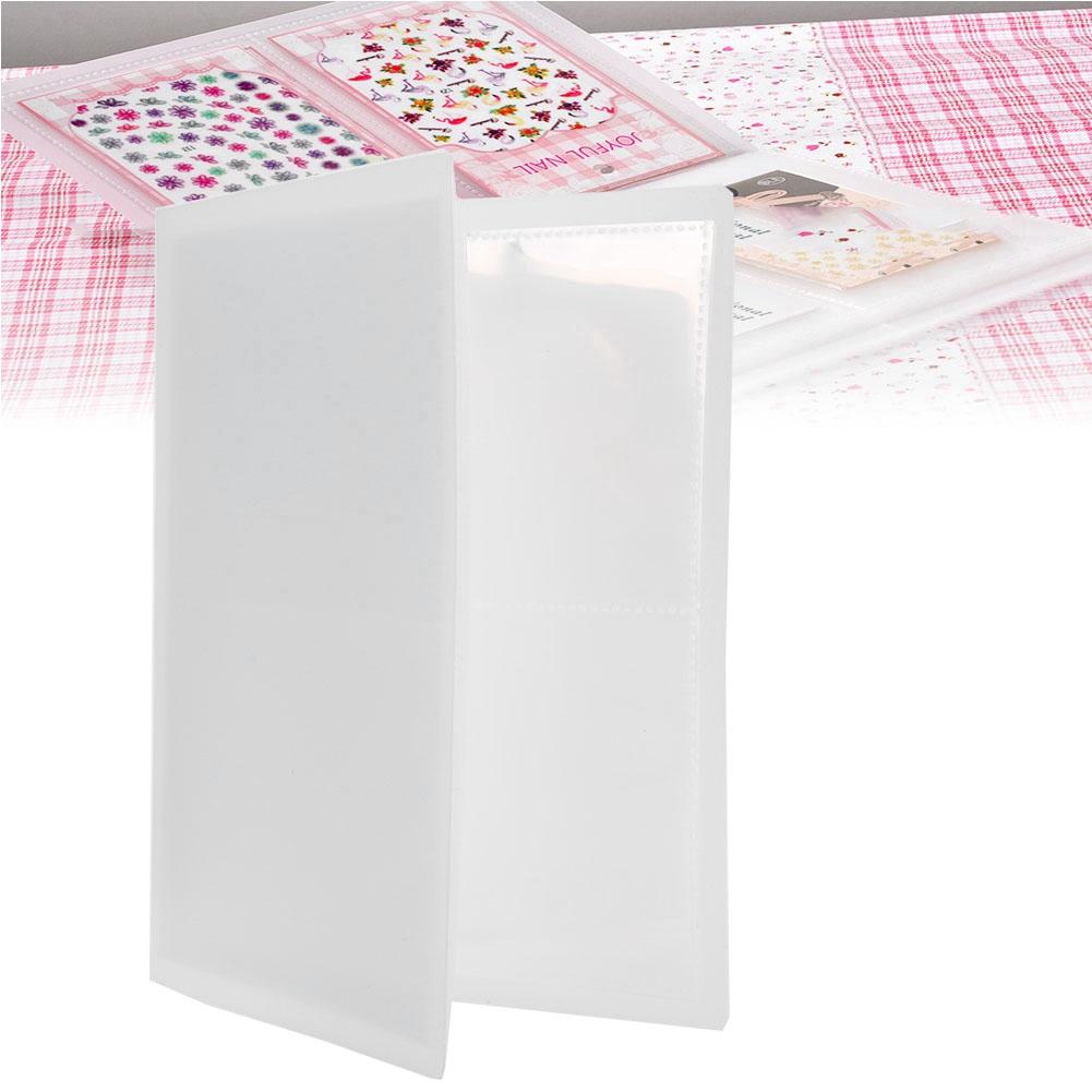 20 Pages Nail Sticker Decal Collecting Albums Storage Holder Nail Art Display Showing Book Cont