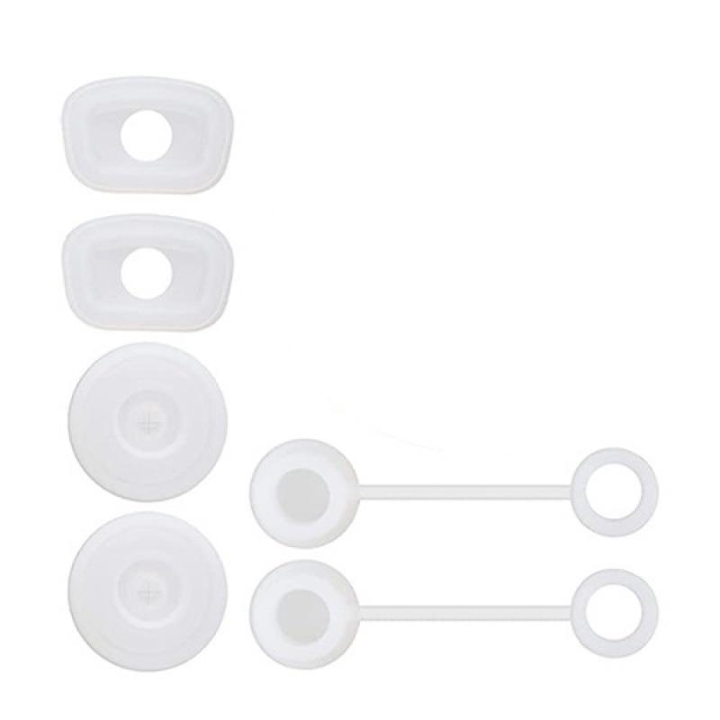 6dílná sada silikonových čepiček na brčka ve více barvách, cestovní zátky proti vytečení