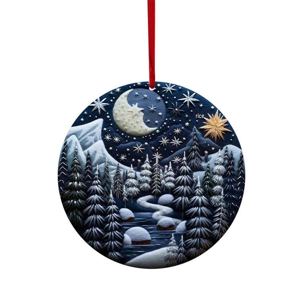 American Christmas Ornaments: Snowman, Elk, and Christmas Tree Decorations