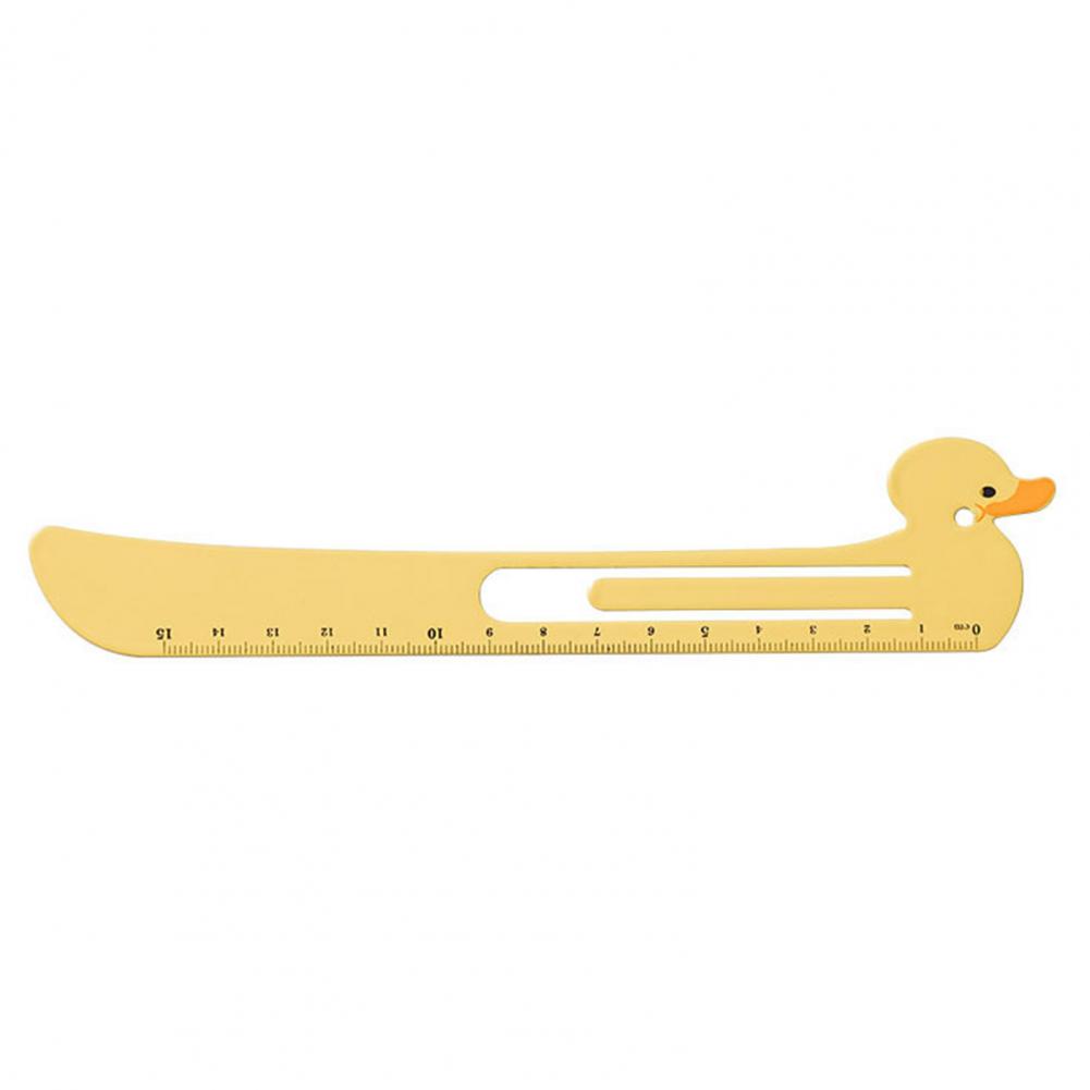 19cm Metal Bookmark Ruler Cartoon Shape Adorable Not Easily Deformed Measuring Scale Ruler Book Holder Clip Home School Supplies