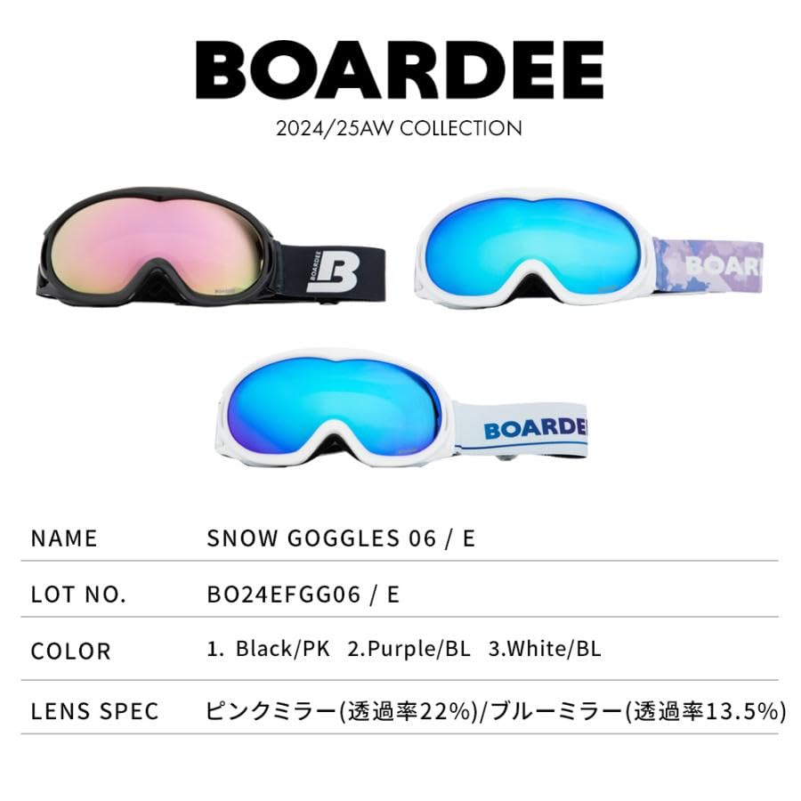 BOARDEE Snowboard and BO24EFGG06 Body Goggles, Women's Juniors, E, F Black/PK