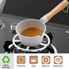 Nonstick Mini Sauce Pan Small Soup Pot Milk Pan Wooden Handle Hot Oil Pan Butter Melting Pot Cooking Saucepan with Pour Spout