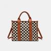Chessboard Plaid Shoulder Crossbody Bag Travel Casual Versatile Women'S Handbag Strap Plaid Tote Bag Women
