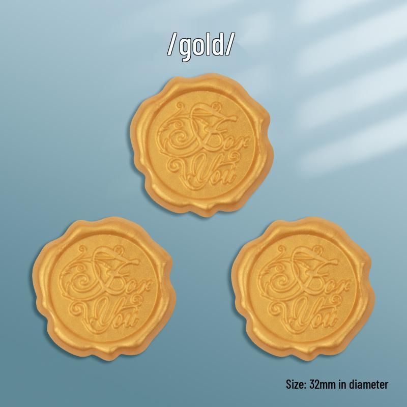 Vintage-Style Sealing Wax Stamp Stickers for Invitations & Greeting Cards