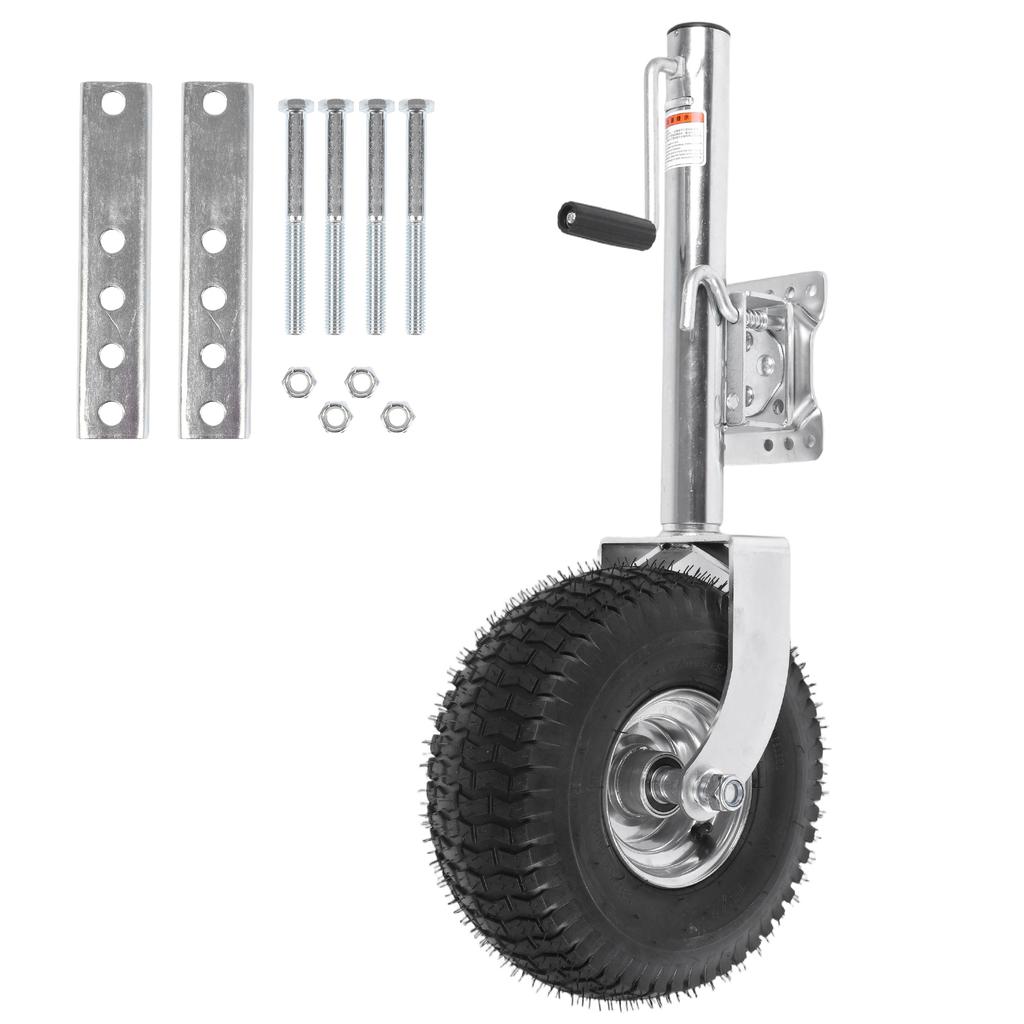 Trailer Jack with Wheel 2000 Lbs Capacity Heavy-Duty Bolt-Fixed Swivel Tongue Jack 11in Vertical Load Fit for RVs Boats