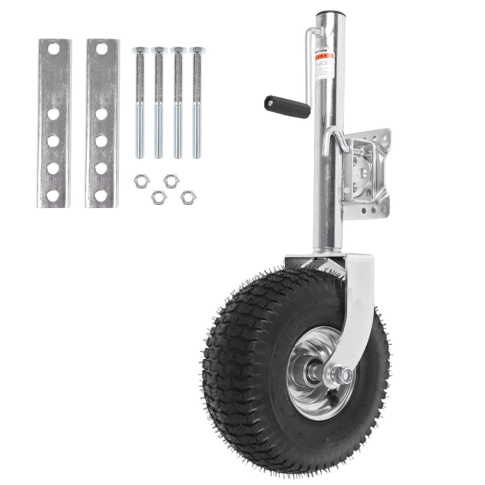 Trailer Jack with Wheel 2000 Lbs Capacity Heavy Duty Swivel Boat Trailer Jack 11in Vertical Load Fit for RVs Boats серебряный