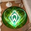 Grünes Werder-Symbol Runde Matte Heimdeko, Stuhlmatte Für Wohnzimmer, Schlafzimmer, Fußmatte Heimdeko Geburtstagsgeschenk Weihnachtsgeschenke