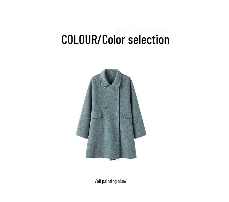 Princess Sister: Elegant A-line Double-Faced Wool Coat for Women - Autumn/Winter 2025 Collection