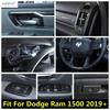 Handle Bowl / Window Lift / Dashboard Frame / Steering Wheel Cover Trim Carbon Fiber Accessories For Dodge Ram 1500 - 2025