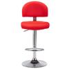 Red PU Leather Bar Stool