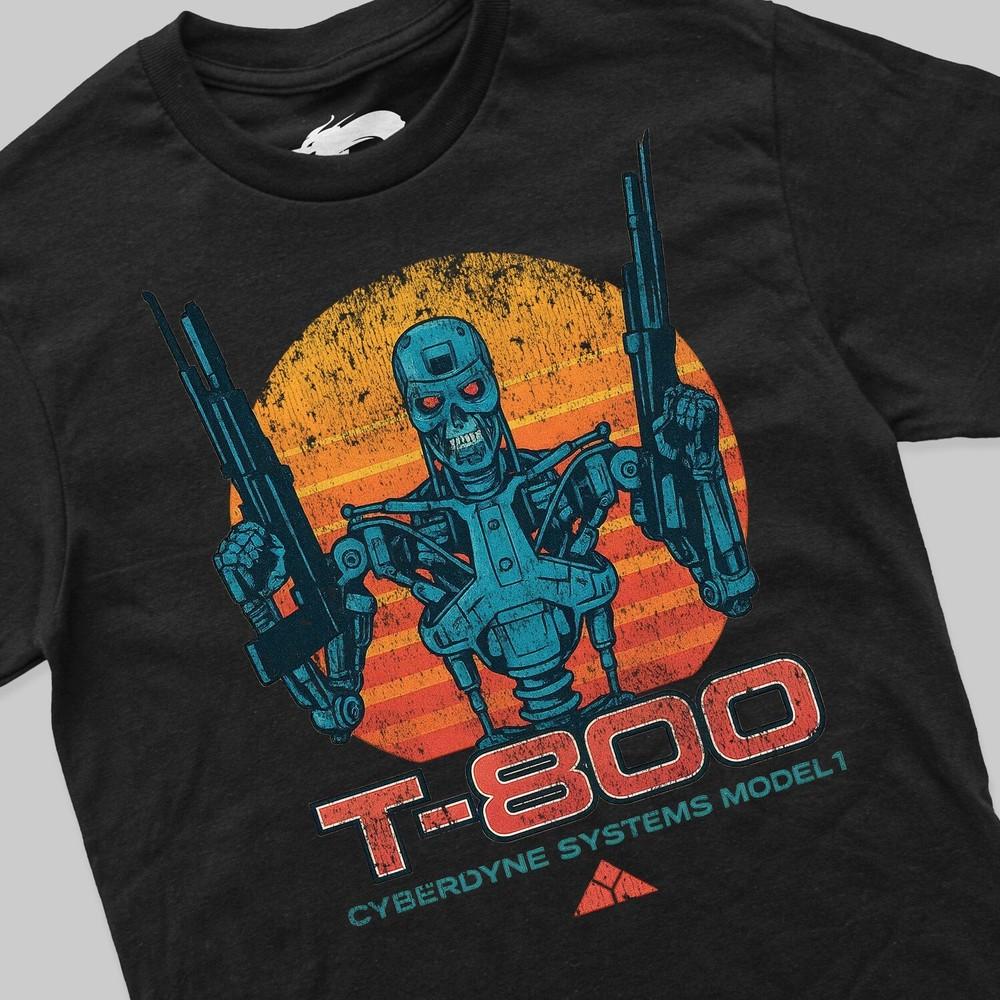 T800 Terminator T-Shirt Retro Style Nostalgia Gift For Men Movie Fans