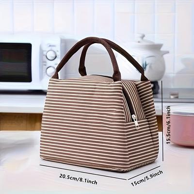 Isolierte, auslaufsichere Lunchtasche mit Erdbeer-Weiß-Design, strapazierfähiges Oxford-Gewebe, kein Lebensmittelkontakt, isolierte Lunchtasche