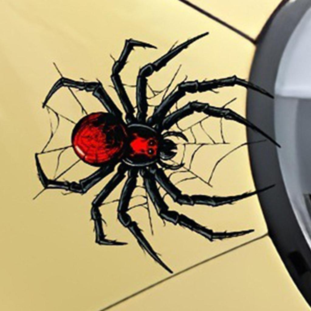 Cartoon Car Decals Spider Car Decal Spider Scary Animal Car Decals Fashionable Auto Stickers For Drivers Driving Enthusiast