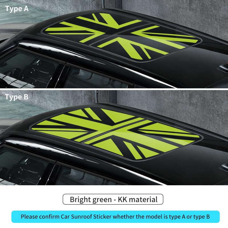 BFZ1 Car Sunroof Stickers Roof Window Film Vinyl Sunshade Sticker For MINI Cooper F56 F60 R55 R56 R60 U25 Countryman Auto Decal