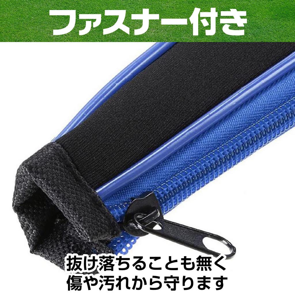 Saki&Masa Eisenhülle, Golfschlägerhauben-Set mit Zählungen, bedruckt, mit Reißverschluss, langer Hals, 12er-Set (blau)