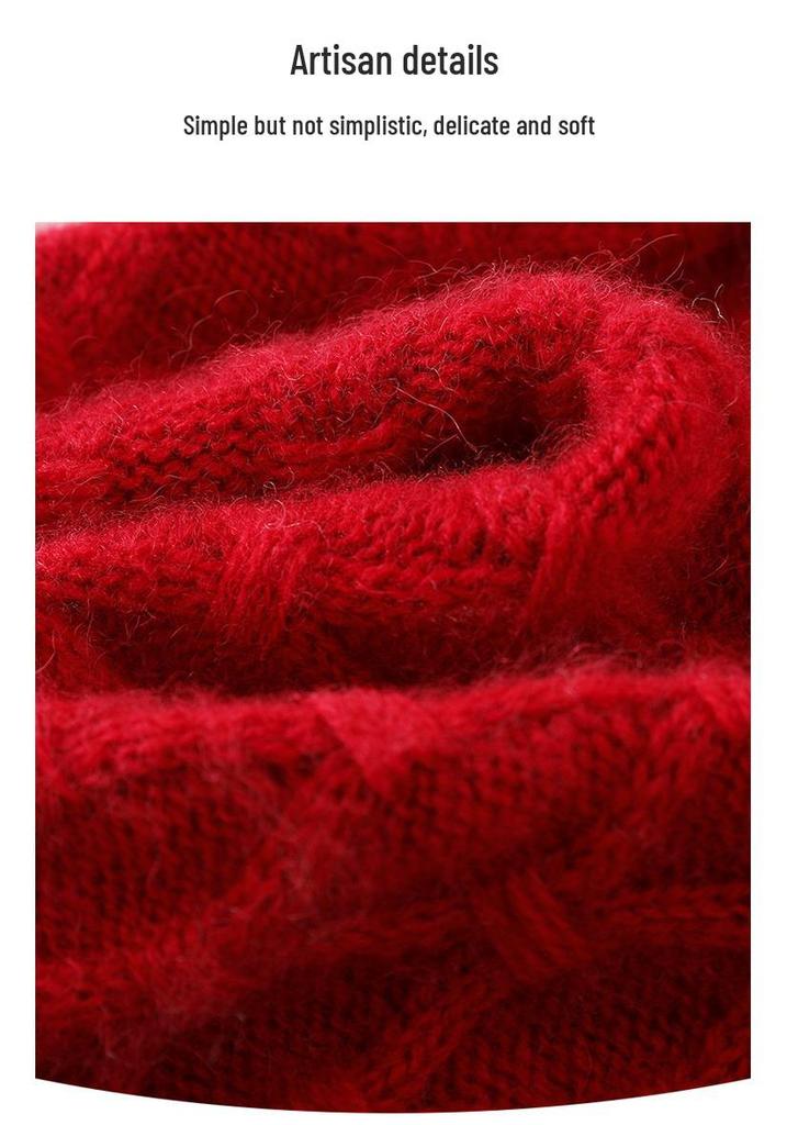 2025 Cashmere Women's Cable Knit Earflap Turn-Up Hat - High-End Autumn/Winter Fashion