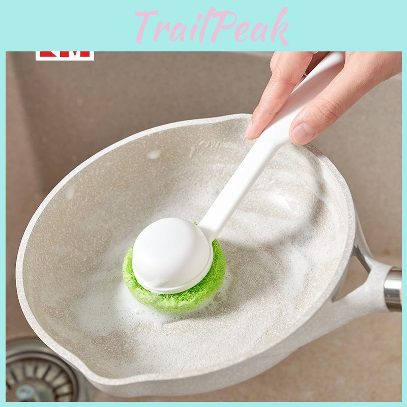 Nonstick Pan Brush With Pp Handle And Sponge For Dishwashing Utility