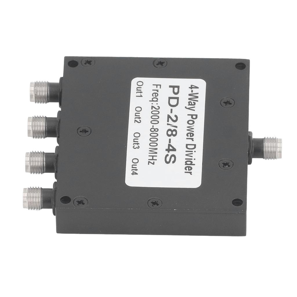 SMA Mikrostreifen Leistungsweiche Splitter Kombinierer 2?8GHz Edelstahl 4-Wege SMA Leistungsteiler