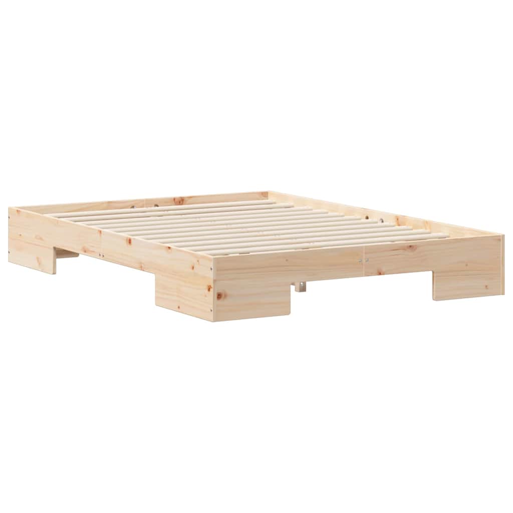 Brown Bed Frame 135 x 190 cm