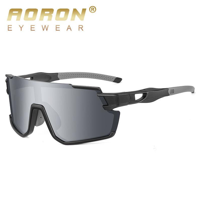 AORON Fashion Cycling Polarized Sunglasses Big Frame Windproof Skiing Glasses for Men Women Anti Glare Sport Fishing Goggles