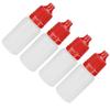 50Pcs 5ml Empty Dropper Bottles Squeezable Eye Liquid Bottle Container with Lids PlugsRed