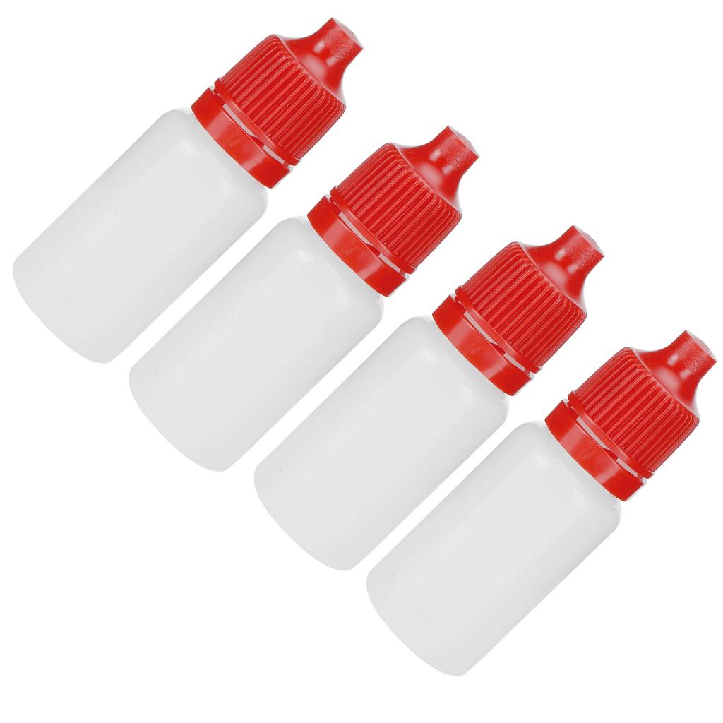 50Pcs 5ml Empty Dropper Bottles Squeezable Eye Liquid Bottle Container with Lids PlugsRed