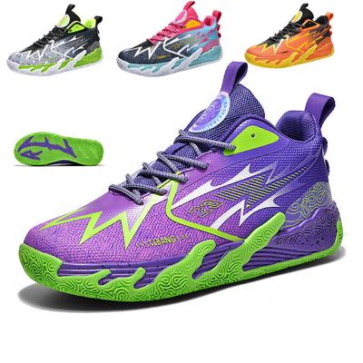 Basketball Shoes Actual Sports Casual Shoes Cement Floor Blue Sneakers Colorful Sports Shoes for Boys and Girls