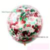 12" Transparent Sequin Balloon with Confetti - Colored Balloon for Christmas Party Decor