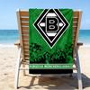 Grün Schwarz Borussia Strandtuch - Weiche, Saugfähige Mikrofaser, Leicht, Ideal für Den Strand, Partys, Reisen, Camping Fanartikel