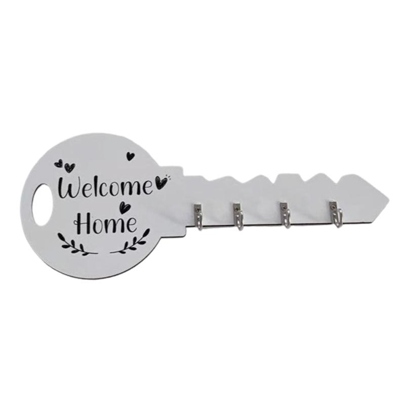 

Wood Key Hook with Bohemians Carving Designs Multipurpose for Keys Small Items and Decorative Wall Art білий