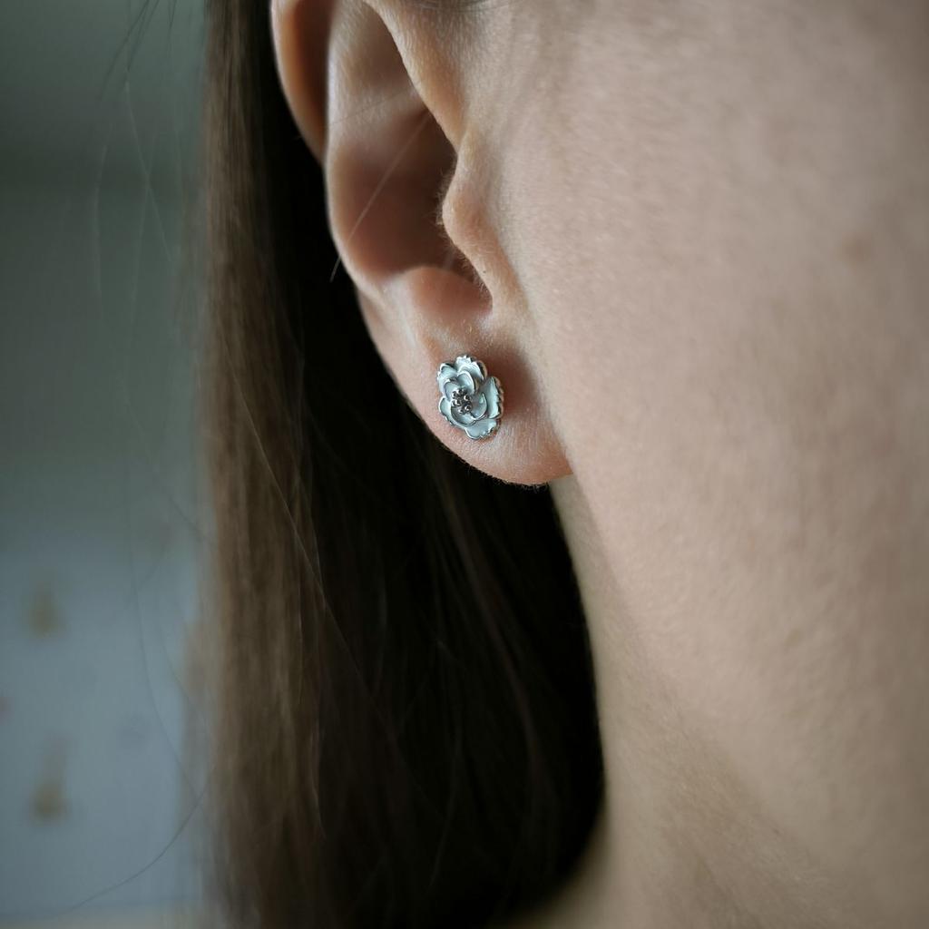 Серебряные серьги с емаллю (60002270)