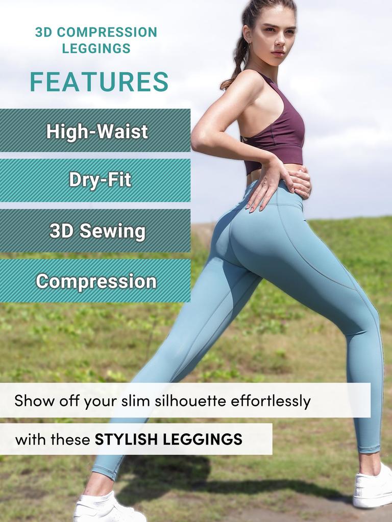 Rupa 3D Compression Yoga Compression Leggings for Beautiful Perfect for Size Long Length Leggings, Women's Pants, High-Waisted Legs, Buttocks, Wine,