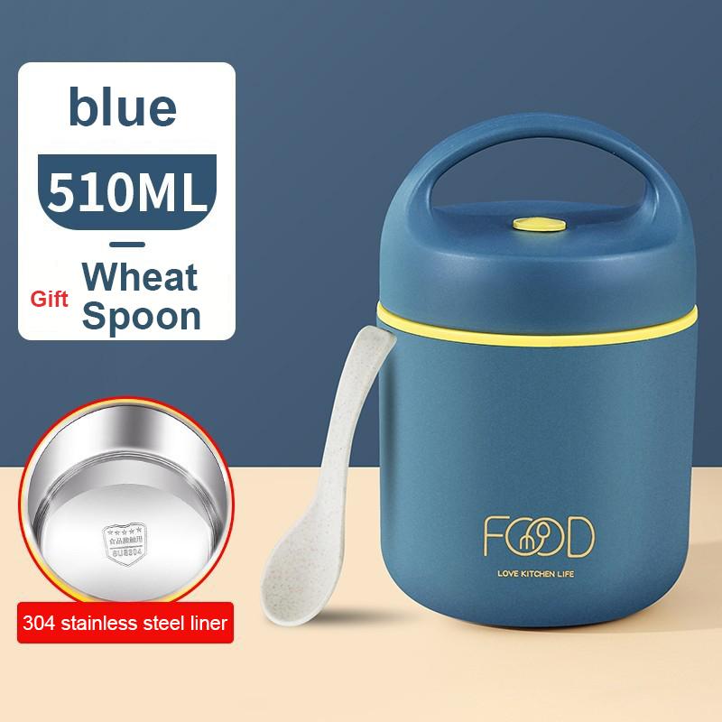 Stainless Steel Vacuum Thermal Lunch Box Insulated Lunch Bag Food Warmer Soup Cup Thermos Containers Bento Lunch Box for Kids